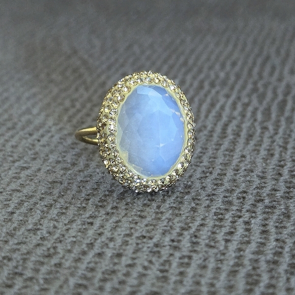 Zeyzey Faceted Opaque Moonstone🌙 Statement Ring💍 - Picture 5 of 16